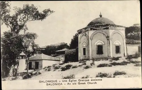 Ak Thessaloniki Griechenland, Une Eglise Grecque ancienne