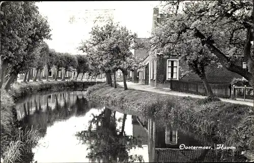 Ak Oostermeer Friesland, Haven, Uferpartie