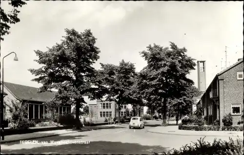 Ak Tegelen Limburg, Wevelickhovenstraat, Wohngebiet, Automobil