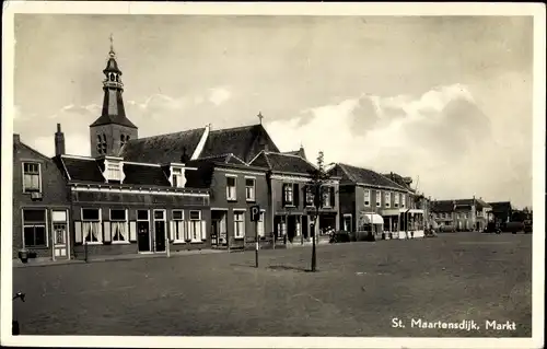 Ak Sint Maartensdijk Zeeland Niederlande, Markt