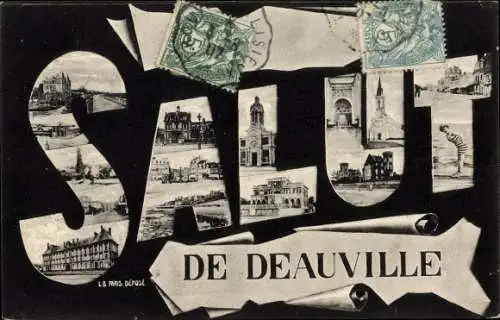 Buchstaben Ak Deauville Calvados, Ortsansichten, Souvenir