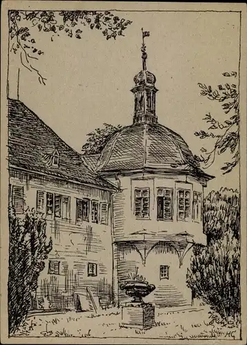 Künstler Ak Geibel, H., Darmstadt in Hessen, Schloss Kranichstein