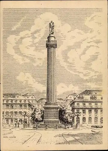 Künstler Ak Weise, Karl, Darmstadt in Hessen, Ludwigsäule