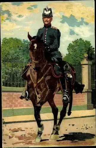 Künstler Ak Hoffmann, Anton, Deutscher Soldat, Reiter in Paradeuniform