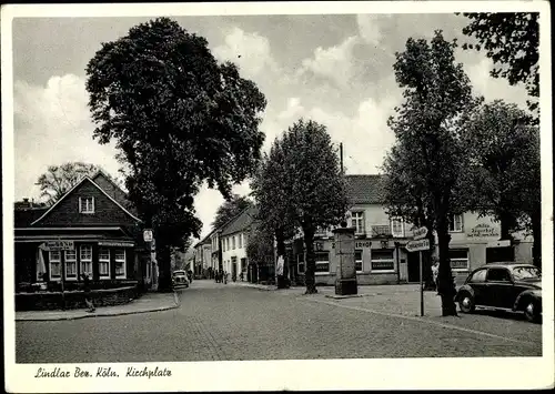 Ak Lindlar Oberbergischer Kreis, Kirchplatz