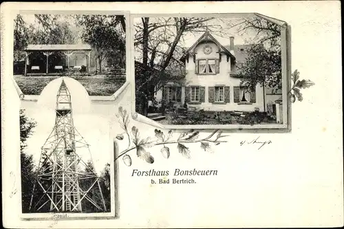 Ak Bonsbeuern Hontheim in der Eifel, Forsthaus, Signalturm
