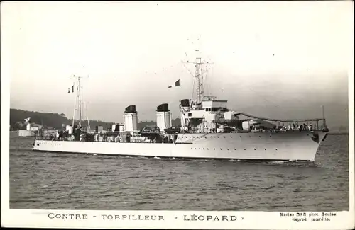 Ak Französisches Kriegsschiff, Contre-Torpilleur Leopard