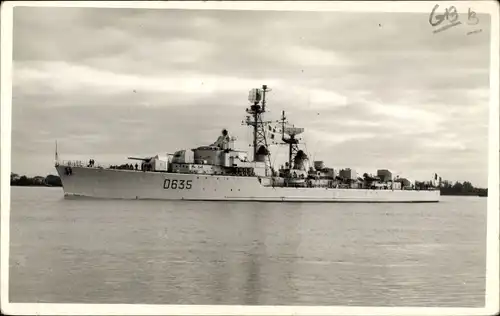 Foto Ak Niederländisches Kriegsschiff?, D635