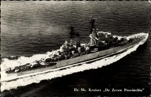 Ak Niederländisches Kriegsschiff, Hr. Ms. Kruiser De Zeven Provincien