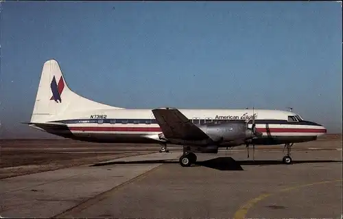 Ak Amerikanisches Passagierflugzeug American Eagle, Metro Airlines, Convair 580, N73162