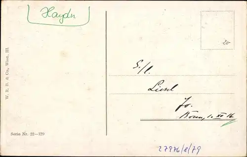 Künstler Ak Komponist Joseph Haydn vor der Wiener Hofburg