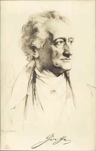 Künstler Ak Rumpf, Dichter und Schriftsteller Johann Wolfgang von Goethe, Portrait