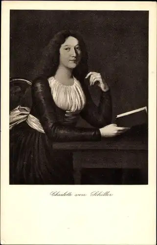 Künstler Ak Charlotte von Schiller, Frau des Dichters
