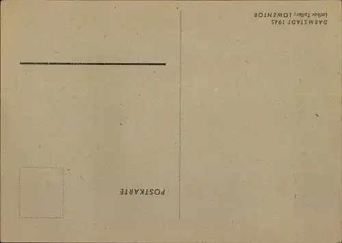 Künstler Ak Toller, Lothar, Darmstadt in Hessen, Löwentor