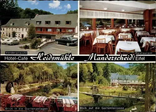 Ak Manderscheid in der Eifel Rheinland Pfalz, Hotel Café Heidsmühle