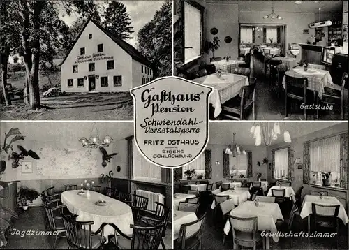 Ak Schwiendahl Lüdenscheid im Märkischen Kreis, Gasthof Pension Versetalsperre