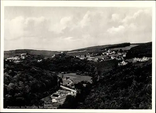 Ak Altweilnau Weilrod im Taunus, Panorama des Weiltales