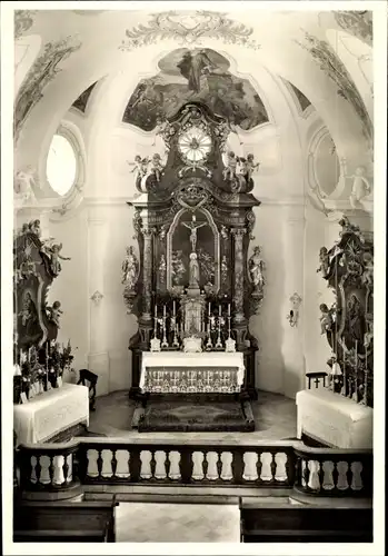 Ak Pleystein in der Oberpfalz Bayern, Chorraum der Kreuzbergkirche