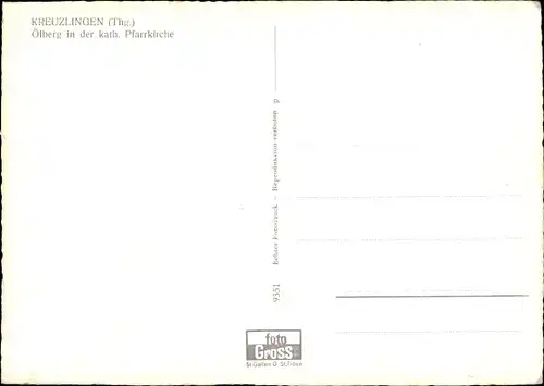 Ak Kreuzlingen Kanton Thurgau, Ölberg in der Kathol. Pfarrkirche