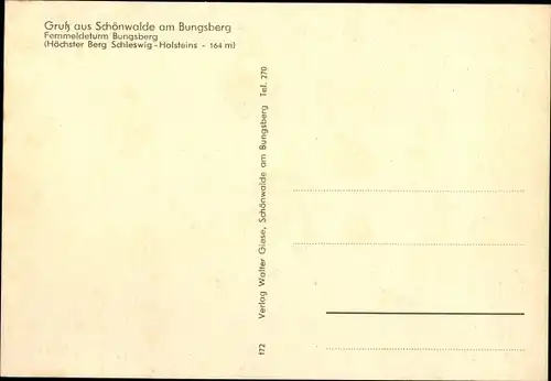 Ak Schönwalde am Bungsberg in Ostholstein, Fernmeldeturm