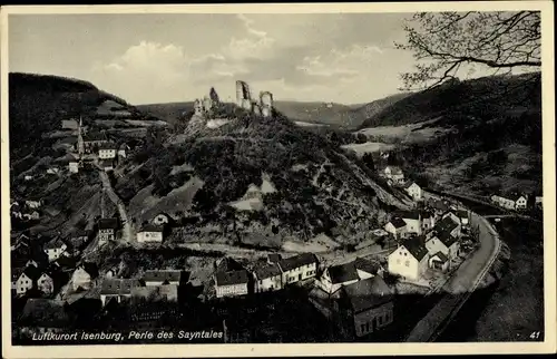 Ak Isenburg Neuwied Pfalz, Blick auf Ort mit Ruine