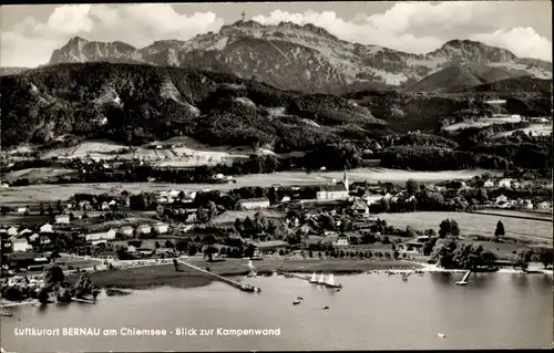 Ak Bernau am Chiemsee, Blick zur Kampenwand