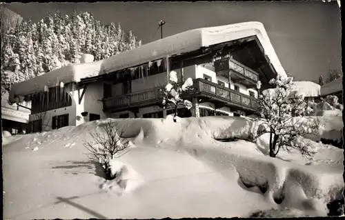 Ak Reit im Winkl Oberbayern, Haus Regina Haslberger, Winter