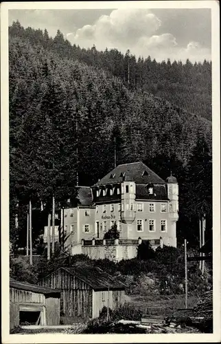 Ak Bernstein Schwarzenbach am Wald in Oberfranken, Gasthaus und Pension Fels