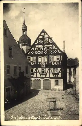 Foto Ak Prichsenstadt in Unterfranken, Rathaus, Gasthof Goldner Adler