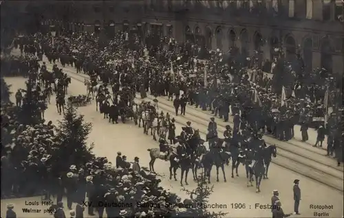 Ak München Bayern, XV. Deutsches Bundesschießen, Festzug, 1906