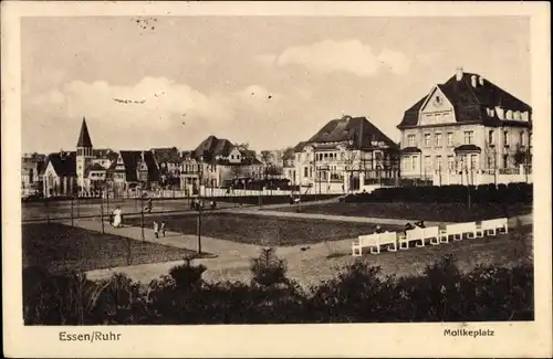 Ak Essen im Ruhrgebiet Nordrhein Westfalen, Partie am Moltkeplatz