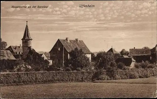 Ak Uffenheim in Mittelfranken, Mauerpartie an der Seewiese