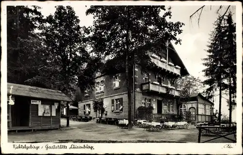 Ak Wunsiedel im Fichtelgebirge Oberfranken, Gaststätte Luisenburg