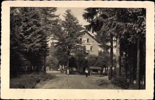 Ak Wunsiedel im Fichtelgebirge Oberfranken, Luisenburg, Sommerfrische Waldlust, Besitzer G. Schöpf