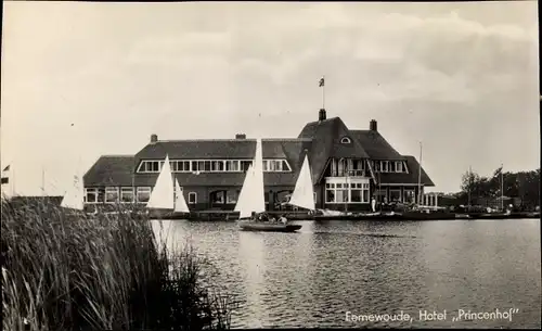 Ak Eernewoude Friesland, Hotel Princenhof, See, Segelboote