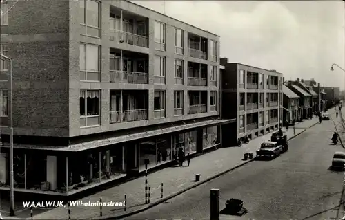 Ak Waalwijk Nordbrabant, Wilhelminastraat, Kaufhaus, Wohnhäuser, Automobile