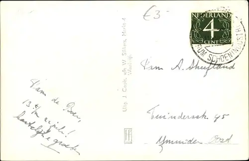 Ak Waalwijk Nordbrabant, Willem van Oranje-College, Straßenansicht