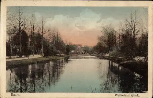 Ak Baarn Utrecht, Wilhleminapark, Flusspartie