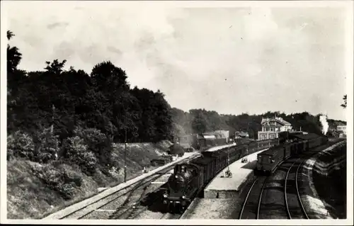 Ak Baarn Utrecht, Station, Dampfzug, Bahnhof, Gleisseite