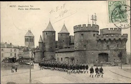 Ak Metz Moselle, Deutsches Tor, Porte des Allemands