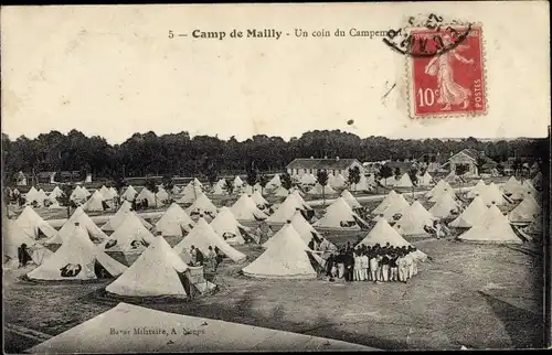 Ak Mailly le Camp Aube, Campement, Zelte