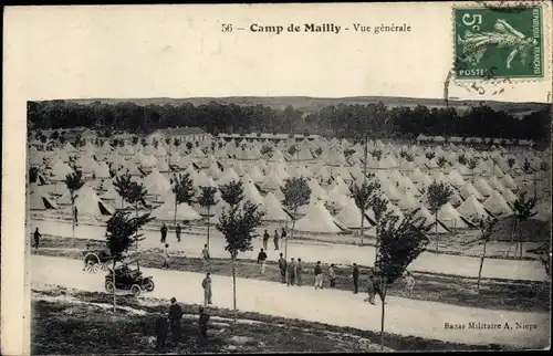 Ak Mailly le Camp Aube, Vue generale