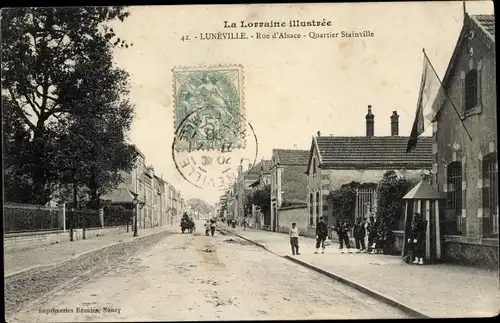 Ak Luneville Meurthe et Moselle, Rue d'Alsace, Quartier Stainville