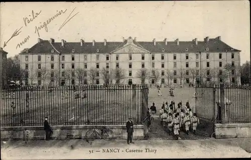 Ak Nancy Meurthe et Moselle, Caserne Thiry