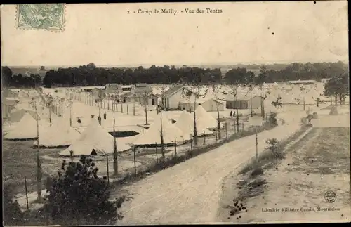 Ak Mailly le Camp Aube, Vue des Tentes