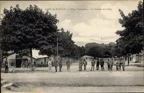 Ak Mailly le Camp Aube, Allee Principale, La Cantine du Camp