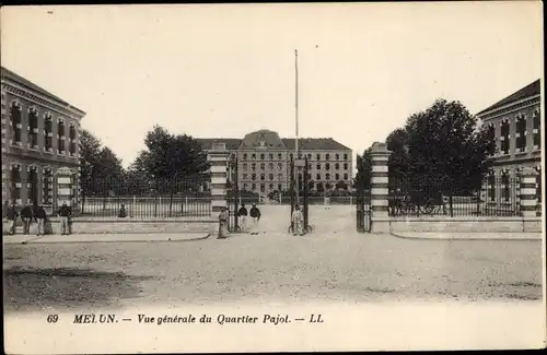 Ak Melun Seine et Marne, Vue generale du Quartier Pajol