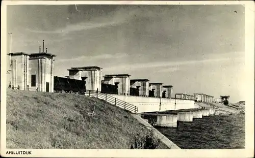 Ak Wieringen Nordholland Niederlande, Afsluitsdijk