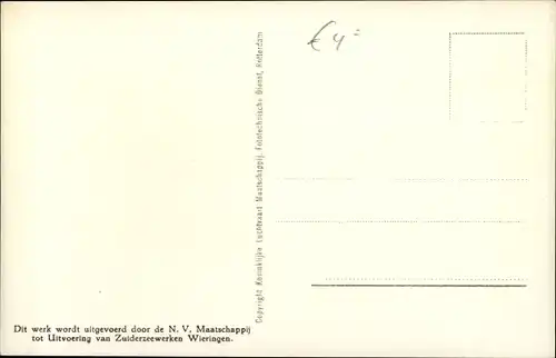 Ak Wieringen Nordholland Niederlande, gedeelde Oude Zeug en Medemblik 1928, Luftaufnahme KLM