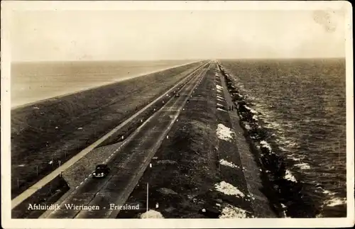 Ak Wieringen Nordholland Niederlande, Afsluitdijk